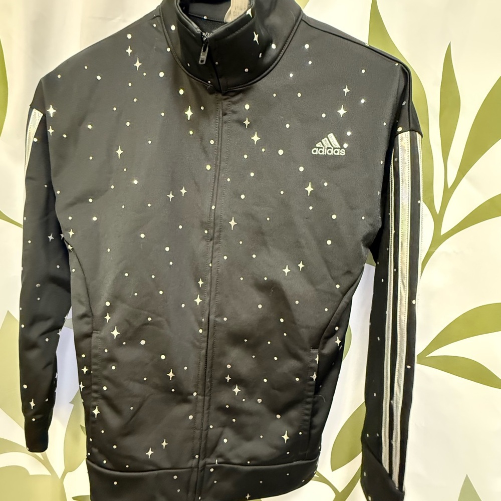adidas Kids Black Tracksuit with White Accents - Picture 6 of 8
